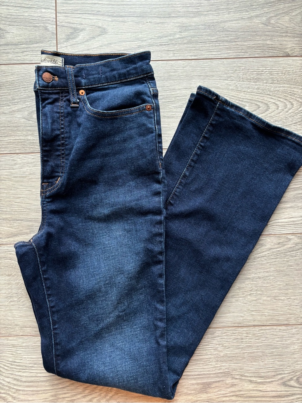Madewell High Rise Skinny Flare Jeans Dark Wash Denim Womens Size 27 US 4